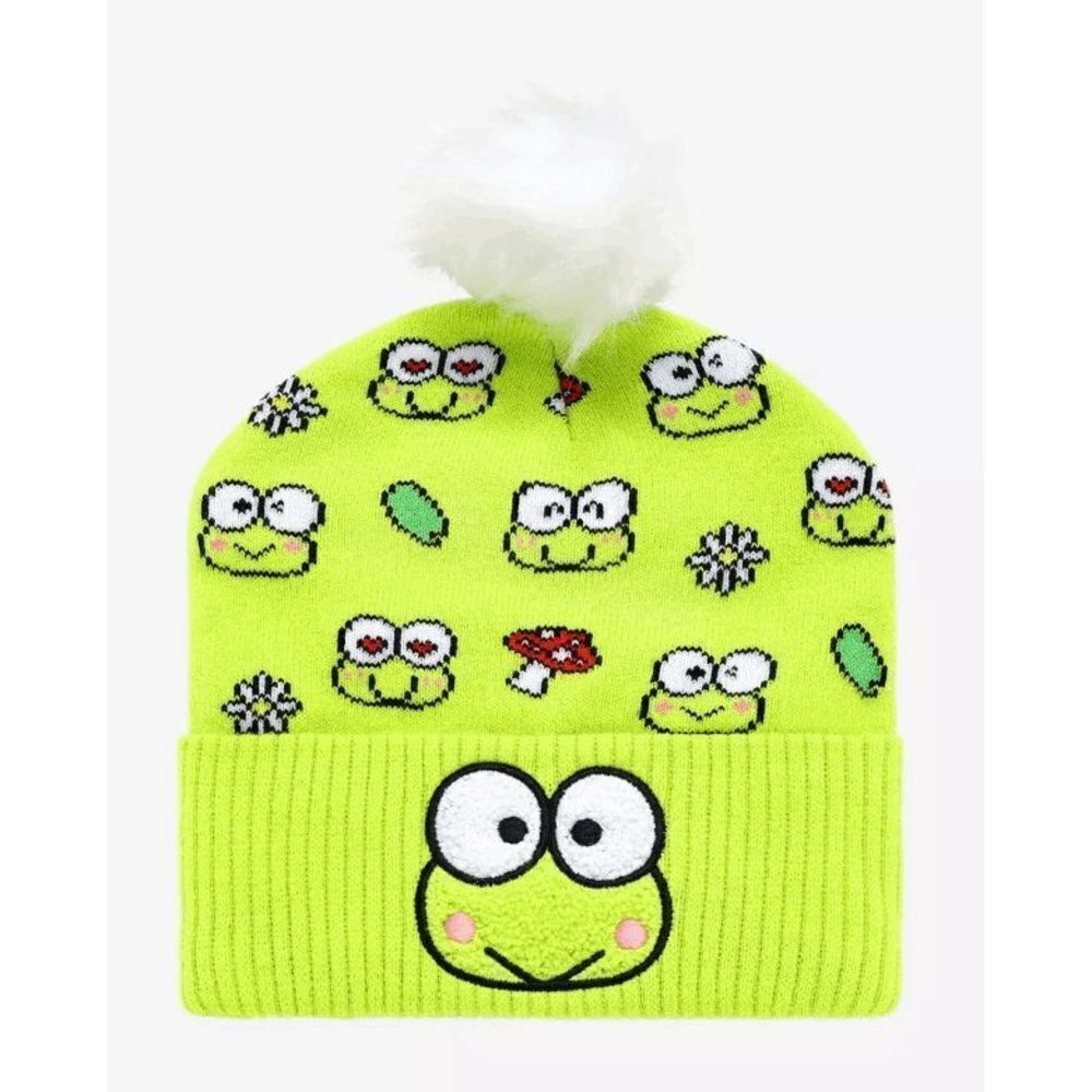 Sanrio Keroppi Flowers Pom Beanie